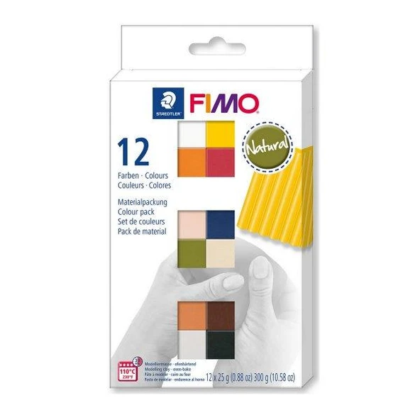 Fimo Modelleme Kili Doğal Renkler 12 li Set 12x25 gr - 8023C12-4 ürün görseli 1