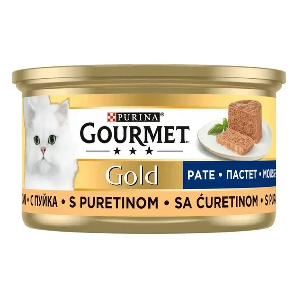 Purina Gourmet Gold Kıyılmış Hindili Yaş Kedi Maması 85 Gr X 24 Adet ürün görseli 1
