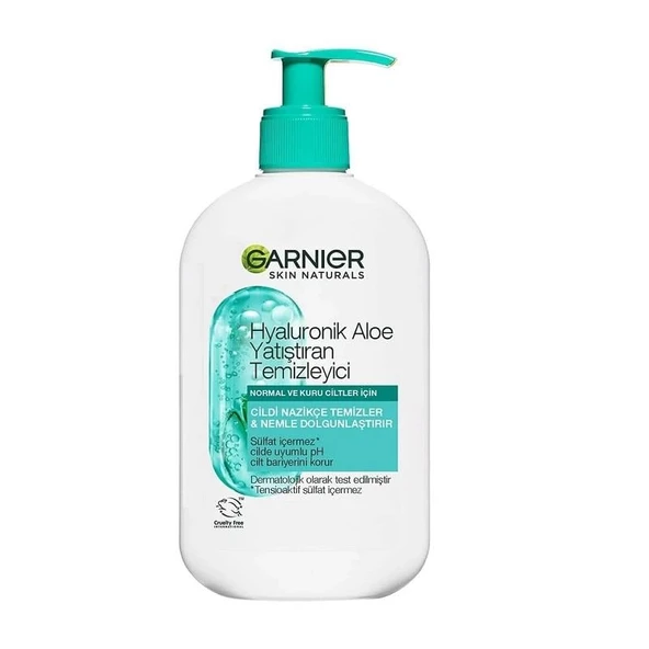 Garnier Hyaluronik Aloe Nemlendiren ve Yatıştıran Temizleyici 250 ml ürün görseli 1