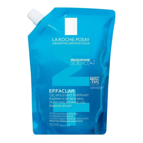 La Roche Posay Effaclar Yağlı Ciltler İçin Temizleme Jeli 400 ml - Refill ürün görseli 1