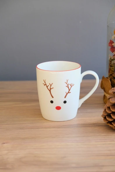Tabak Evi Porselen Ren Geyiği Kulplu Mug Kupa 220 ml ürün görseli 1