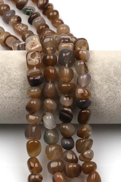 Akik Doğal Taş Dizi 10 x 13 mm Şekilsiz Kesim - DZ-1357 ürün görseli 1