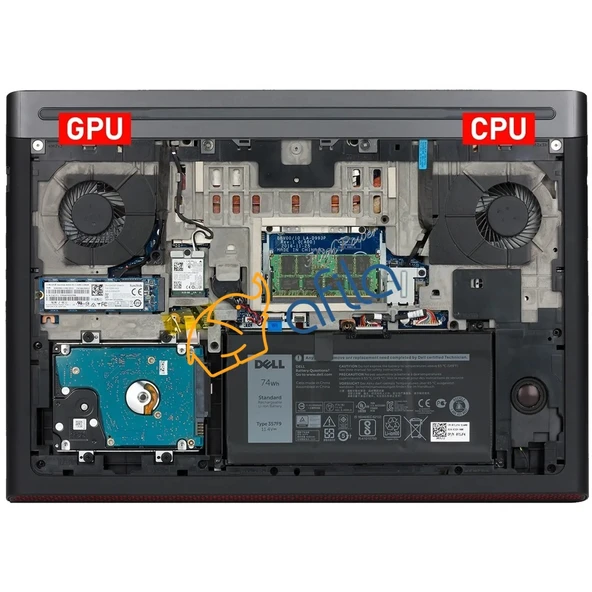 Dell inspiron 15 Gaming 15-7566 15-7567 Notebook Fanı Cpu, Gpu Set 0147DX 0NWW0W ürün görseli 1