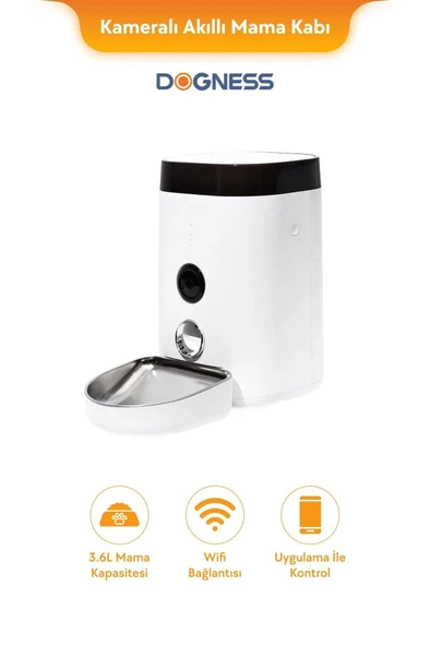 Dogness Akıllı Otomatik Mama Kabı Kamera Kontrollü 3,6 Litre ürün görseli 1