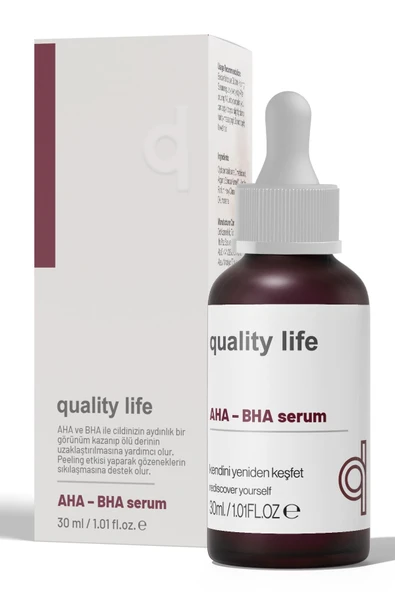 Quality Life Aha Bha Serum Kırmızı Peeling %10 Aha %2 Bha Glikolik 30 ml ürün görseli 1