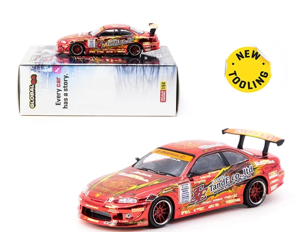 tarmac works 1 64 vertex ridge te3006 soarer chrome red special ürün görseli 1
