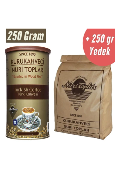 Nuri Toplar Yuvarlak Teneke Kutuda Türk Kahvesi 500 gr Kuru Kahve ürün görseli 1