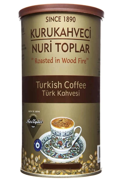 Nuri Toplar Yuvarlak Teneke Kutuda Türk Kahvesi 250 gr Kuru Kahve ürün görseli 1