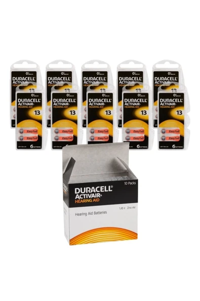 Duracell Activair 13 Kulaklık Pili 6lı Blister - 10lu Paket ürün görseli 1