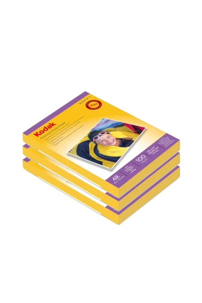 Kodak Parlak Inkjet Fotoğraf Kağıdı 230 g/m2  - 15 x 21 cm  - 100 x 3 -  300'lü ürün görseli 1