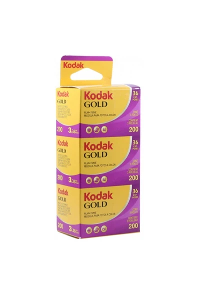 Kodak Gold 200 Asa 135/36 Toplam 3 Adet 12 /2025 Tarihli ürün görseli 1