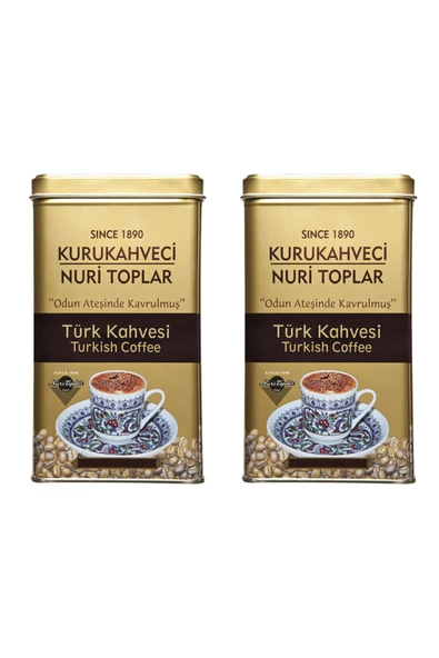 Nuri Toplar 2x300 gr Teneke Kutuda Geleneksel Türk Kahvesi 600 gram ürün görseli 1