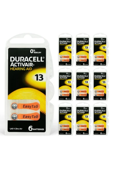 Duracell Activair 13 Numara Işitme Cihazı Pili 6x10 (60 Adet) ürün görseli 1