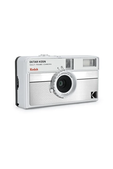 Kodak EKTAR H35N 35mm FIlmlI Fotoğraf MakInesI-ÇIzgIlI Gümüş ürün görseli 1