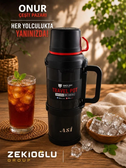 Vacuum 4 Litre Aile Boy Paslanmaz Çelik İSSİ Termos Karışık Renk ürün görseli 1