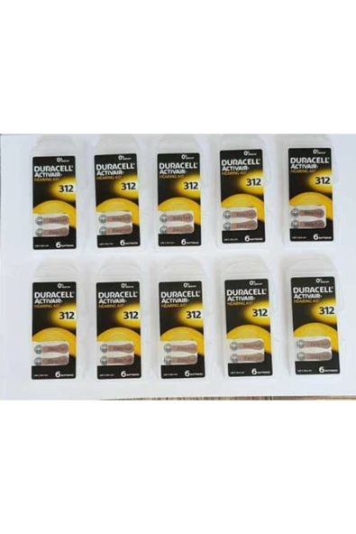 Duracell Actıvaır Işitme Cihazı Pili 312 No ürün görseli 1