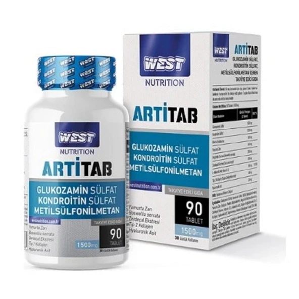 Artitab Glukozamin Sülfat Kondroitin Sülfat MSM Hyaluronik Asit Tip 2 Kollajen 90 Tablet ürün görseli 1
