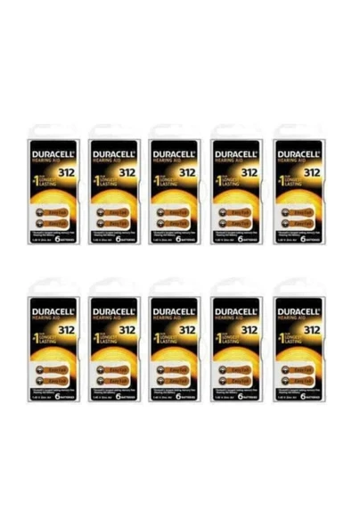 Duracell Işitme Cihazı Pili 312 Numara 60'lı ürün görseli 1
