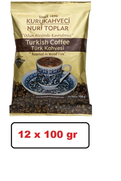 Eminönü Kahvecisi Nuri Toplar Türk Kahvesi Folyo 12x100gr ürün görseli 1