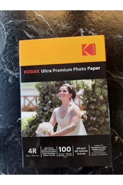 Kodak 260 Gr 10×15cm Ultra Premium Parlak Inkjet Fotoğraf Kağıdı ürün görseli 1