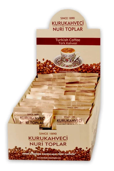 Nuri Toplar Türk Kahvesi Folyo Ambalaj 100 Gr. 24 Adet Stand Kutu ürün görseli 1