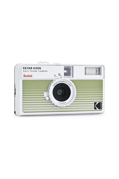 Kodak EKTAR H35N 35mm FIlmlI Fotoğraf MakInesI-ÇIzgIlI YeşIl ürün görseli 1
