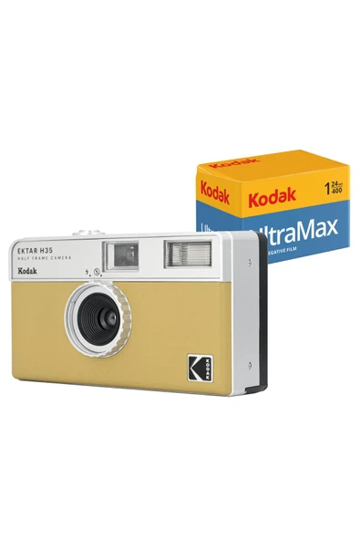 Kodak EKTAR H35 135MM Filmli Fotoğraf Makinesi Kum + Ultramax 24 Poz Film ürün görseli 1