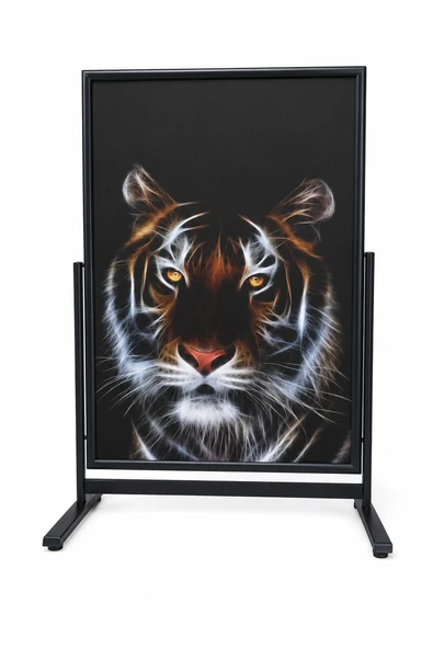 B1 70X100 cm Siyah Çift Iki Taraflı Kısa Ayak Alüminyum Reklam Poster Kaldırım Pano ürün görseli 1