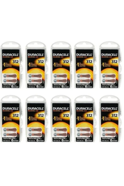 Duracell 312, Pr41 Kulaklık Işitme Cihazı Pili 6'lı Paket (10 Paket) Son Kullanma Tarihi 2024/12 ürün görseli 1