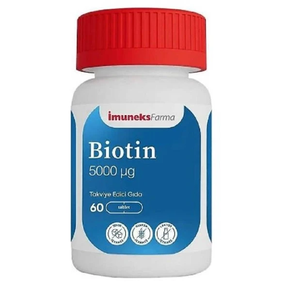 İmuneks Farma Biotin 5000 mcg 60 Tablet ürün görseli 1