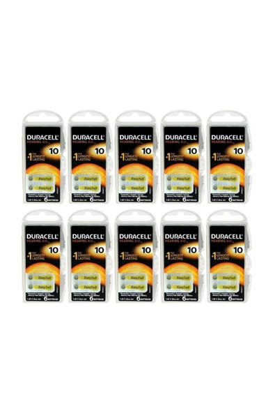 Duracell 10 Numara 60'lı Özel Kulaklık Pili Paketi ( 60 adet ) ürün görseli 1