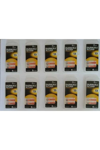 Duracell Actıvaır Kulaklık Işitme Cihazı Pili 13 No 12313213123-0101 ürün görseli 1