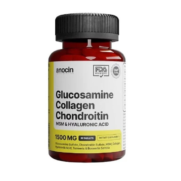 Anocin Glucosamine Chondroitin Msm Kolajen Curcumin Tablet 1500 mg 30 Tablet ürün görseli 1