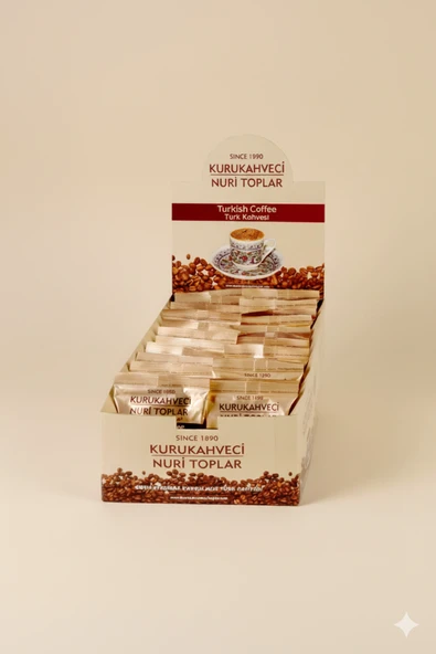 Nuri Toplar Odun Ateşinde Kavrulmuş Türk Kahvesi 100 gr Folyo 24’lü Paket ürün görseli 1