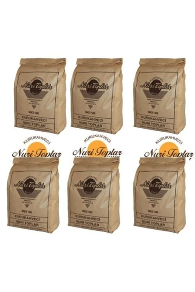 kurukahveci nuri toplar 250 gr 6 Paket Günlük Çekilmiş Türk Kahvesi (250GRX6) ürün görseli 1
