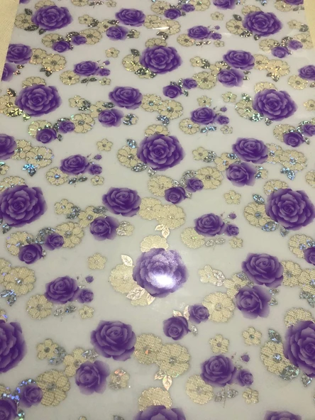 ŞEFFAF DESENLİ 80cm x 190cm MASA ÖRTÜSÜ 1.7mm KALIN PVC KAYMAZ MASA ÖRTÜSÜ ürün görseli 1