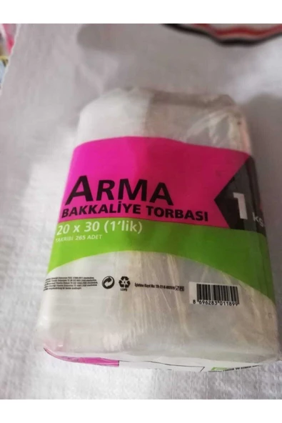 ARMA  ŞEFFAF Bakkaliye torbası (poşeti) 1'lik 20x30 ürün görseli 1
