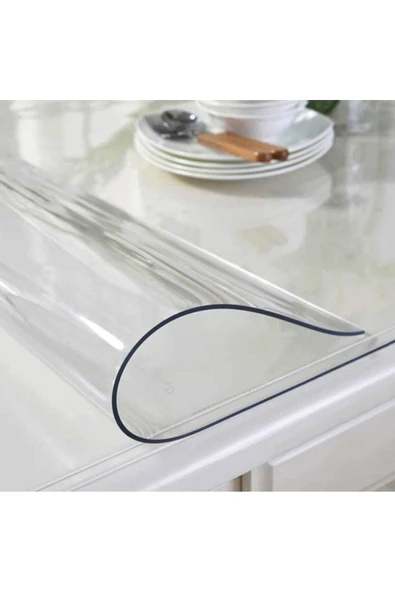 Şeffaf Masa Örtüsü 70cm X 100cm 1.8mm Pvc Masa Örtüsü Koruyucu ürün görseli 1