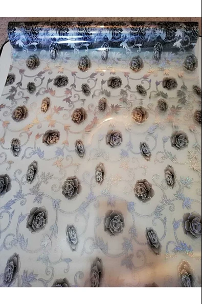 ŞEFAF Masa Örtüsü 120cm X 135cm 1.4mm Pvc Masa Örtüsü Desenli Koruyuc ürün görseli 1