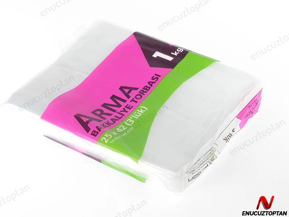 ARMA ŞEFFAF Bakkaliye torbası (poşeti) 3'lük    25 x 42 ürün görseli 1