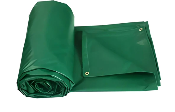 POLYESTER yeşil BRANDA 2X6 METRE KAPSÜLLÜ 550 GR/M² PVC TENTE VE TIR BRANDASI ürün görseli 1