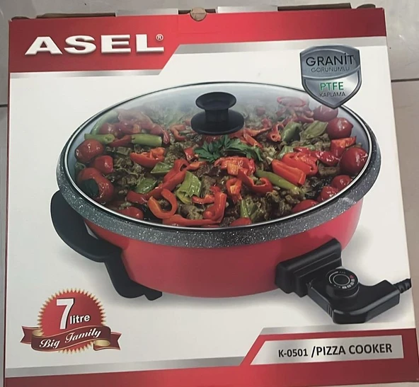 Asel Pizza Tenceresi Kızartma Kavurma Mısır Patlatma Yemek Tenceresi ürün görseli 1
