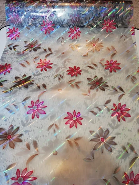 ŞEFFAF MASA ÖRTÜSÜ  1,7 mm 80 cm x 140 cm Kalın DESENLİ Pvc Kaymaz Masa Örtüsü Koruyucu 80 CM X 140 CM ürün görseli 1