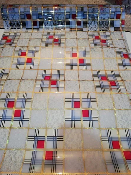 ŞEFFAF MASA ÖRTÜSÜ 1,7 mm 100 cm x 120 cm Kalın DESENLİ Pvc Kaymaz Masa  Koruyucu 100 CM X 120 CM ürün görseli 1