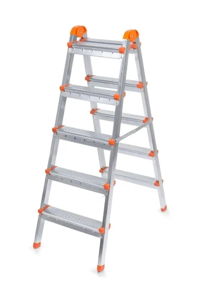 Banio Perilla Çift Çıkışlı 5+5  Basamaklı Metal Merdiven ürün görseli 1