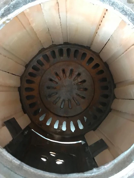 Paslanmaz Termosifon basınçlı Katı Yakıt ALT Sobası  çapı: 37 cm  Banyo ALT Sobası ürün görseli 1