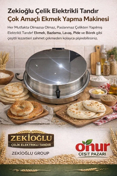 ZEKİOĞLU ELEKTRİKLİ TANDIR EKMEK TANDIRI KROM ÇELİK TANDIR ürün görseli 1
