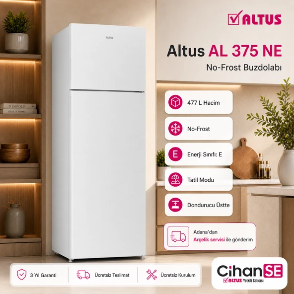 Altus AL 375 NE Yeni Model No- Frost Buzdolabı ürün görseli 1