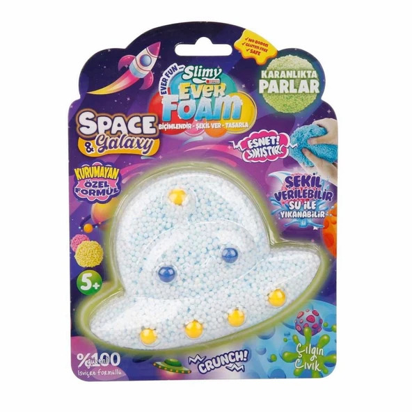 Slimy Ever Gece Parlayan Köpük Slime Ufo ürün görseli 1