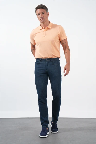 Haki 5 Cep Slim Fit Pamuklu Denim Pantolon 1023260167 ürün görseli 1